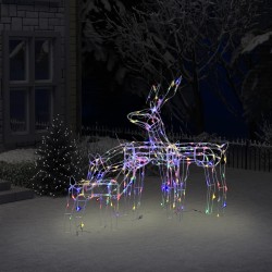vidaXL Renos de Navidad de luces 229 LEDs 3 piezas