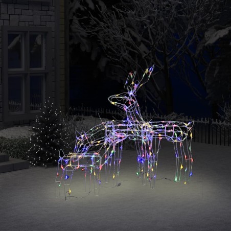 vidaXL Renos de Navidad de luces 229 LEDs 3 piezas