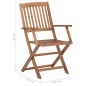 vidaXL Sillas de jardín plegables 6 uds madera maciza de acacia 