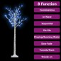 vidaXL Árbol de Navidad LED azul sauce de interior y exterior 1,5 m