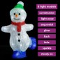 vidaXL Figura de muñeco de nieve de acrílico navideño LED 30 cm vidaXL Figura de muñeco de nieve de acrílico navideño LED 30 cm