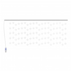 vidaXL Cortina de luces estrellas 500 LEDs blanco cálido 8 funciones