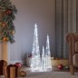 vidaXL Set cono luz LED decorativo acrílico blanco frío 30/45/60cm vidaXL Set cono luz LED decorativo acrílico blanco frío 30/45/60cm