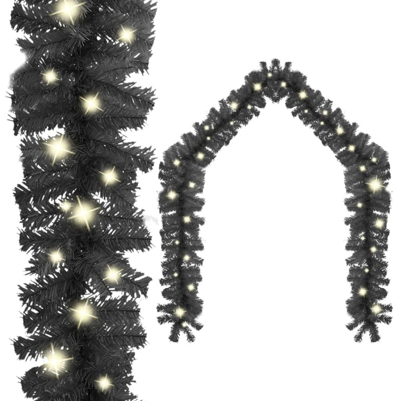 vidaXL Guirnalda de Navidad con luces LED negro 10 m vidaXL Guirnalda de Navidad con luces LED negro 10 m