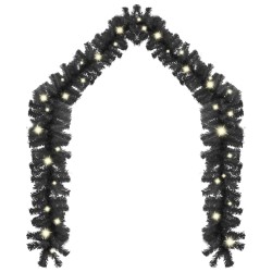 vidaXL Guirnalda de Navidad con luces LED negro 10 m