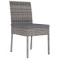 vidaXL Juego de comedor para jardín 5 piezas ratán sintético gris vidaXL Juego de comedor para jardín 5 piezas ratán sintético gris