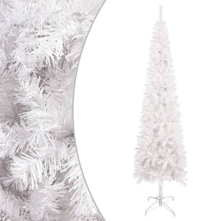 vidaXL Árbol de Navidad delgado blanco 180 cm