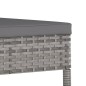 vidaXL Juego de comedor para jardín 5 piezas ratán sintético gris vidaXL Juego de comedor para jardín 5 piezas ratán sintético gris