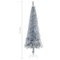 vidaXL Árbol de Navidad delgado plateado 120 cm vidaXL Árbol de Navidad delgado plateado 120 cm