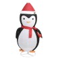 vidaXL Pingüino de Navidad decorativo con LED tela lujosa 180 cm vidaXL Pingüino de Navidad decorativo con LED tela lujosa 180 cm