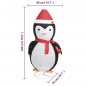 vidaXL Pingüino de Navidad decorativo con LED tela lujosa 180 cm vidaXL Pingüino de Navidad decorativo con LED tela lujosa 180 cm