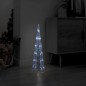 vidaXL Pirámide decorativa cono acrílico luces LED blanco frío 60 cm vidaXL Pirámide decorativa cono acrílico luces LED blanco frío 60 cm