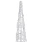 vidaXL Pirámide decorativa cono acrílico luces LED blanco cálido 90 cm vidaXL Pirámide decorativa cono acrílico luces LED blanco cálido 90 cm