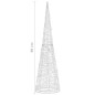 vidaXL Pirámide decorativa cono acrílico luces LED blanco cálido 90 cm vidaXL Pirámide decorativa cono acrílico luces LED blanco cálido 90 cm