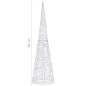 vidaXL Cono de luz LED de pirámide decorativo acrílico azul 90 cm vidaXL Cono de luz LED de pirámide decorativo acrílico azul 90 cm
