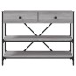 vidaXL Mesa consola con cajones estantes madera ingeniería Sonoma gris vidaXL Mesa consola con cajones estantes madera ingeniería Sonoma gris