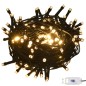 vidaXL Set de bolas de Navidad 120 pzas con pico 300 LED dorado bronce vidaXL Set de bolas de Navidad 120 pzas con pico 300 LED dorado bronce