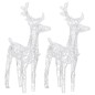 vidaXL Renos de Navidad 2 unidades 80 LED blanco cálido acrílico vidaXL Renos de Navidad 2 unidades 80 LED blanco cálido acrílico