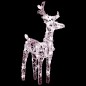 vidaXL Renos de Navidad 2 unidades 80 LED blanco cálido acrílico vidaXL Renos de Navidad 2 unidades 80 LED blanco cálido acrílico