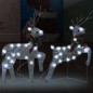 vidaXL Renos de Navidad 2 unidades 40 LED plateado vidaXL Renos de Navidad 2 unidades 40 LED plateado