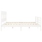 vidaXL Estructura de cama con cabecero madera maciza blanco 200x200 cm vidaXL Estructura de cama con cabecero madera maciza blanco 200x200 cm