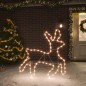 vidaXL Figura de reno de Navidad con 72 LED blanco cálido 57x55x4,5 cm vidaXL Figura de reno de Navidad con 72 LED blanco cálido 57x55x4,5 cm