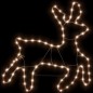 vidaXL Figura de reno de Navidad con 72 LED blanco cálido 57x55x4,5 cm vidaXL Figura de reno de Navidad con 72 LED blanco cálido 57x55x4,5 cm