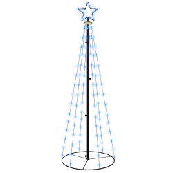 vidaXL Árbol de Navidad cónico 108 LED azul 70x180 cm