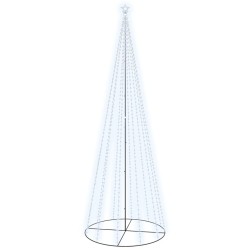 vidaXL Árbol de Navidad cónico 732 LED blanco frío 160x500 cm