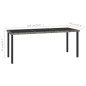 vidaXL Juego de comedor para jardín 7 piezas ratán sintético gris