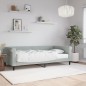 vidaXL Sofá cama con colchón terciopelo gris claro 100x200 cm