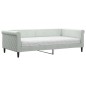 vidaXL Sofá cama con colchón terciopelo gris claro 100x200 cm