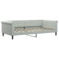 vidaXL Sofá cama con colchón terciopelo gris claro 100x200 cm