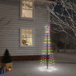 vidaXL Árbol de Navidad con pincho 108 LED de colores 180 cm