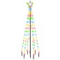 vidaXL Árbol de Navidad con pincho 108 LED de colores 180 cm vidaXL Árbol de Navidad con pincho 108 LED de colores 180 cm