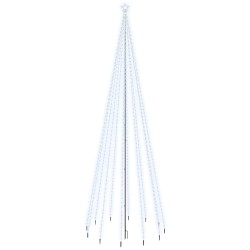 vidaXL Árbol de Navidad con pincho 732 LED blanco frío 500 cm