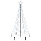 vidaXL Árbol de Navidad con pincho 200 LED blanco frío 180 cm