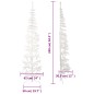 vidaXL Medio árbol de Navidad artificial con soporte blanco 210 cm vidaXL Medio árbol de Navidad artificial con soporte blanco 210 cm