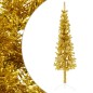 vidaXL Medio árbol de Navidad artificial con soporte dorado 120 cm vidaXL Medio árbol de Navidad artificial con soporte dorado 120 cm