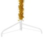 vidaXL Medio árbol de Navidad artificial con soporte dorado 120 cm vidaXL Medio árbol de Navidad artificial con soporte dorado 120 cm