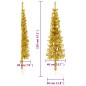 vidaXL Medio árbol de Navidad artificial con soporte dorado 120 cm vidaXL Medio árbol de Navidad artificial con soporte dorado 120 cm