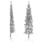 vidaXL Medio árbol de Navidad artificial con soporte plateado 120 cm vidaXL Medio árbol de Navidad artificial con soporte plateado 120 cm
