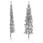 vidaXL Medio árbol de Navidad artificial con soporte plateado 180 cm vidaXL Medio árbol de Navidad artificial con soporte plateado 180 cm