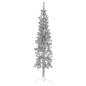 vidaXL Medio árbol de Navidad artificial con soporte plateado 180 cm vidaXL Medio árbol de Navidad artificial con soporte plateado 180 cm