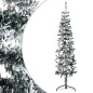 vidaXL Mitad árbol Navidad artificial estrecho con nieve 120 cm vidaXL Mitad árbol Navidad artificial estrecho con nieve 120 cm
