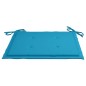 vidaXL Sillas de jardín 6 uds con cojines azules madera de teca