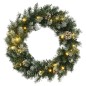 vidaXL Corona de Navidad con luces LED PVC verde 45 cm vidaXL Corona de Navidad con luces LED PVC verde 45 cm