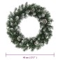 vidaXL Corona de Navidad con luces LED PVC verde 45 cm vidaXL Corona de Navidad con luces LED PVC verde 45 cm
