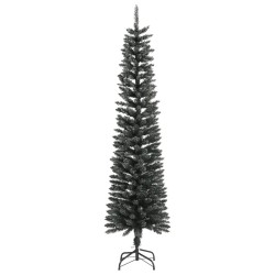 vidaXL Árbol Navidad artificial estrecho con soporte PVC verde 210 cm