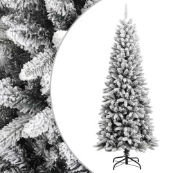 vidaXL Árbol de Navidad artificial con nieve PVC y PE 180 cm